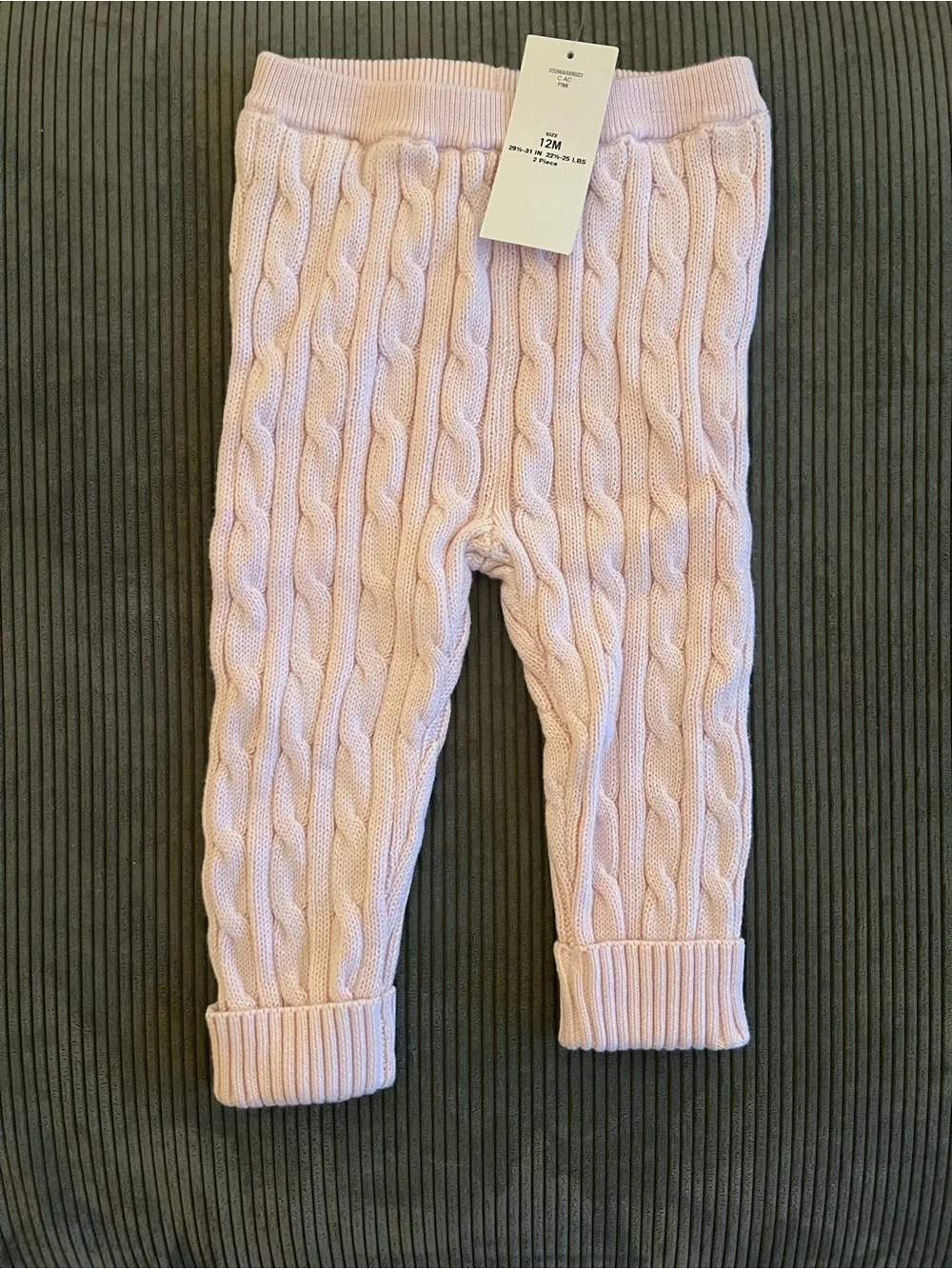 Ralph Lauren cable-Knit Baby Pants - Light Pink